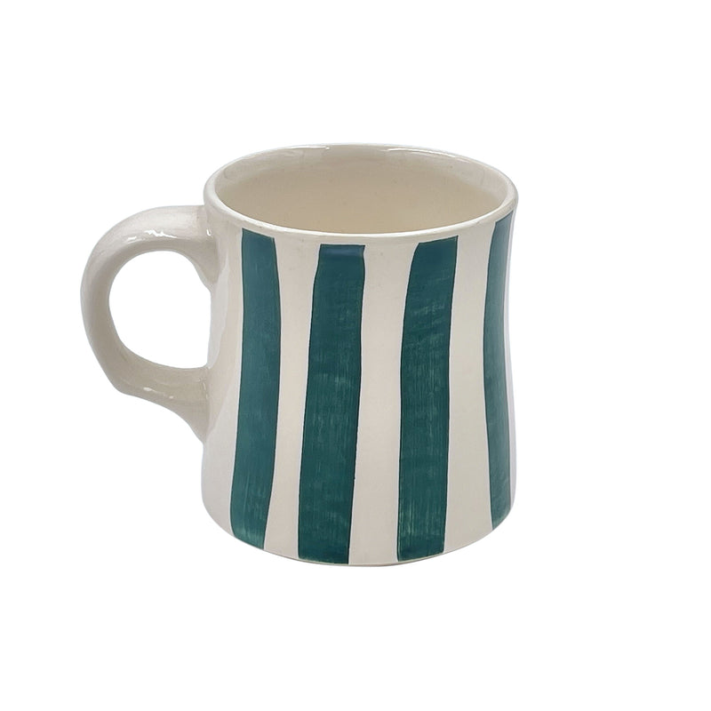 Mug in Green, Stripes