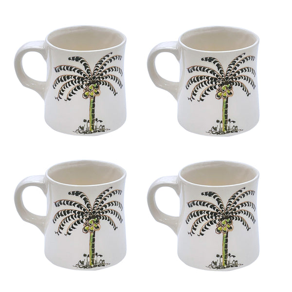 Mug, Palm, Set of Four