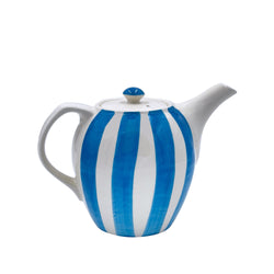 Teapot in Light Blue, Stripes