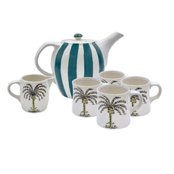 Tea Set, Palm, 6 Piece