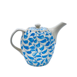 Teapot in Light Blue, Scroll