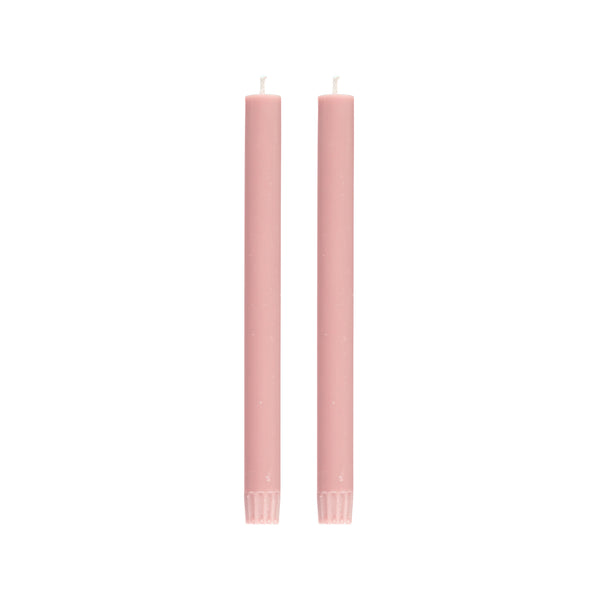 Pair of Dinner Candles 25cm in Old Rose