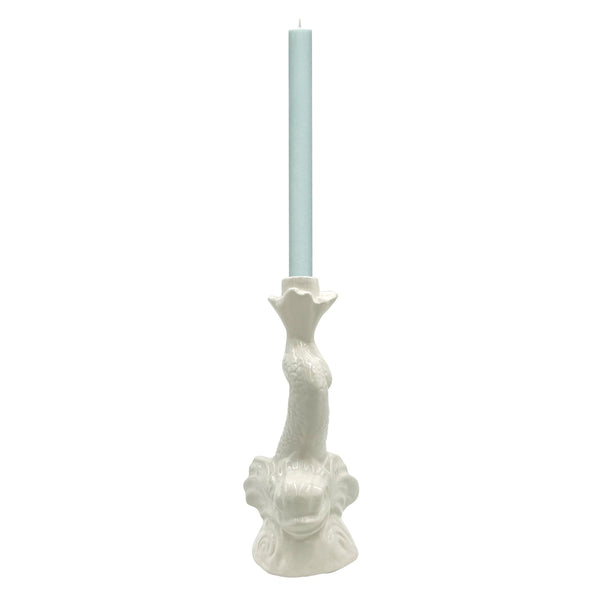 Pair of Dinner Candles 25cm in Opaline Green