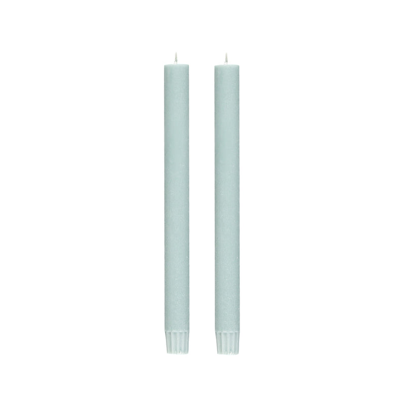Pair of Dinner Candles 25cm in Opaline Green