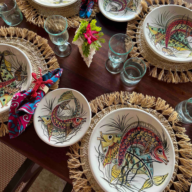 Dinner Plate, Red Aldo Fish