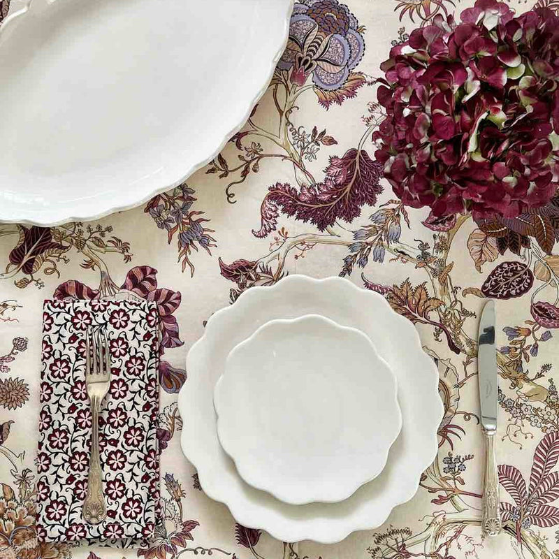 Chintz Plum Tablecloth