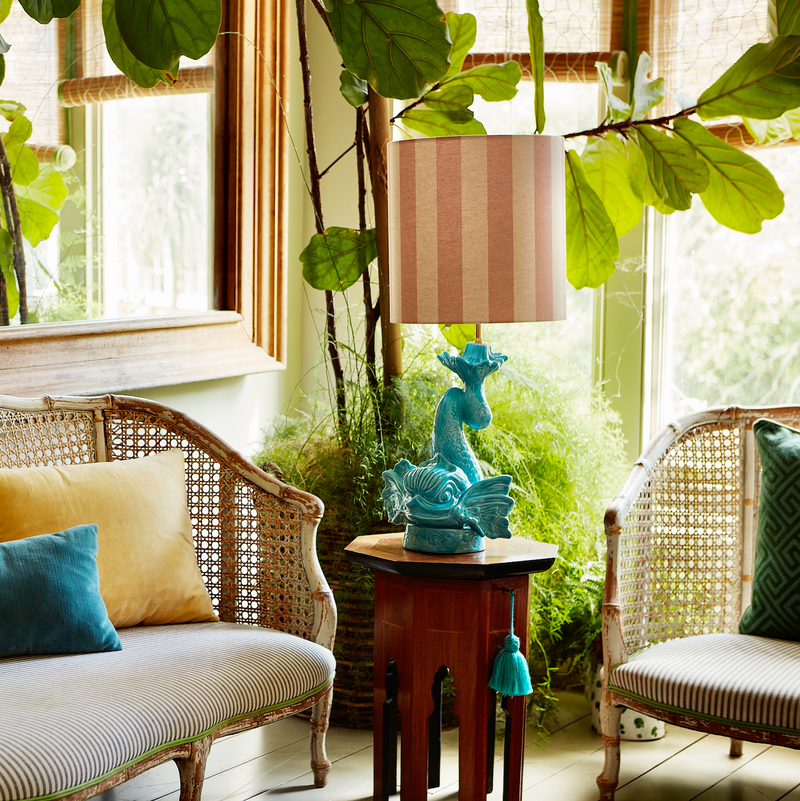 Dolphin Lamp in Turquoise
