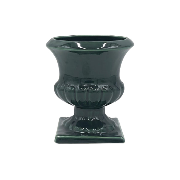 Fluted Vase in Emerald Green