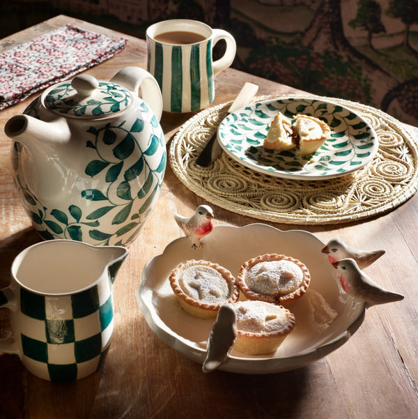 Mug in Green, Stripes